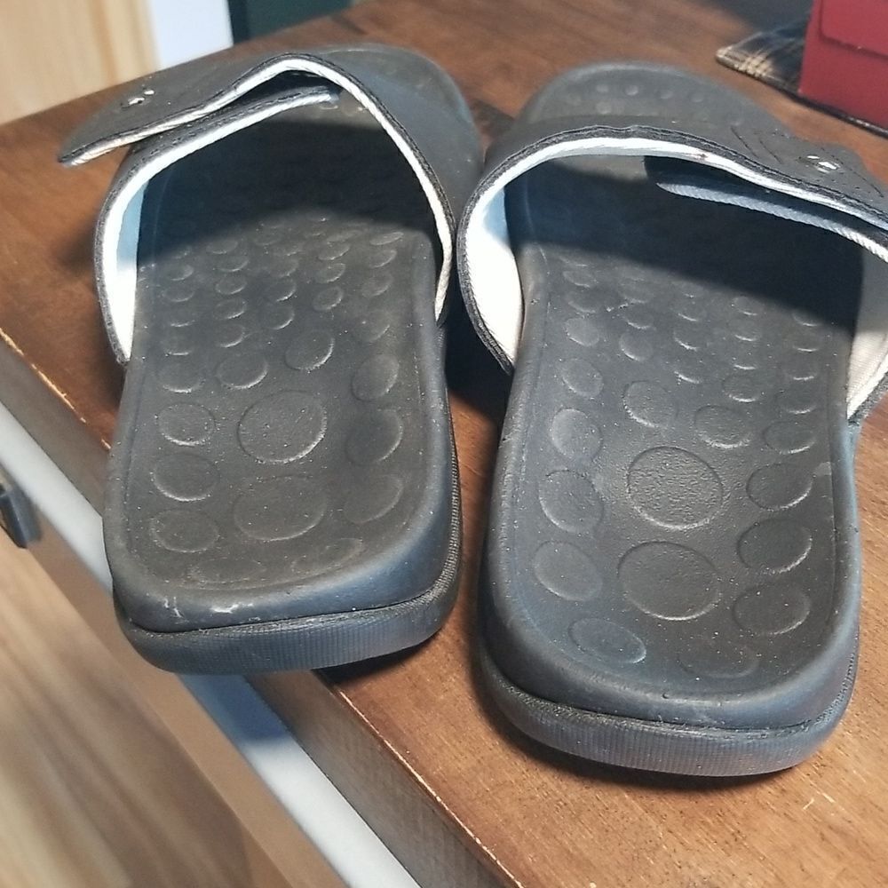 Vionic Kiwi Slides Womens Size 9 Adjustable Black - image 2